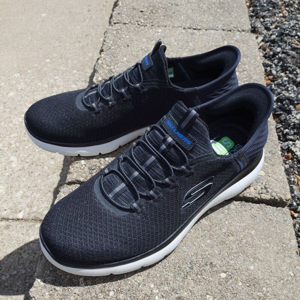 Skechers Summits Shoes 10.5 Black Mesh Easy On Slip Ins Comfort Sneakers